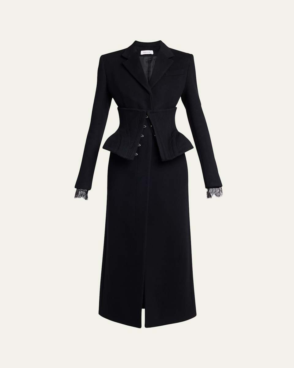 Long Corset Wool-Cashmere Coat